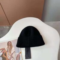 Prada Women Wool and Cashmere Beanie-Black (1)