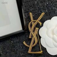 Saint Laurent YSL Women Opyum Ysl Snake Brooch in Metal (1)