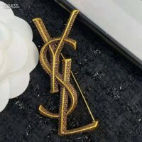 Saint Laurent YSL Women Opyum Ysl Snake Brooch in Metal (1)