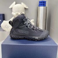 Dior Unisex Shoes CD Diorizon Hiking Boot Black Technical Mesh Black Rubber (1)