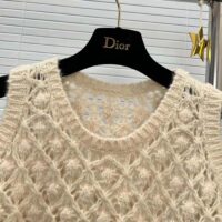 Dior Women CD Twin-Set Vest Ecru Cashmere Silk Mohair Knit Cashmere Silk (14)