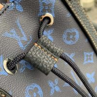 Louis Vuitton LV Unisex Christopher MM Backpack Blue Monogram Coated Canvas (14)