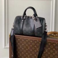 Louis Vuitton LV Unisex Keepall Bandoulière 25 Monogram Eclipse Reverse Coated Canvas (7)