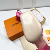 Louis Vuitton LV Women Shake Slingback Pump Pink Patent Calf Leather Lambskin 9.5 Cm Heel (5)