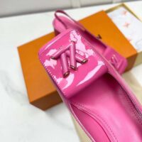 Louis Vuitton LV Women Shake Slingback Pump Pink Patent Calf Leather Lambskin 9.5 Cm Heel (5)