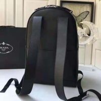 Prada Unisex Saffiano Leather Backpack Metal Hardware-Black (9)
