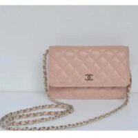 Chanel Women CC Flap Bag Sandy Beige Grained Calfskin Leather Gold-Tone Metal (8)