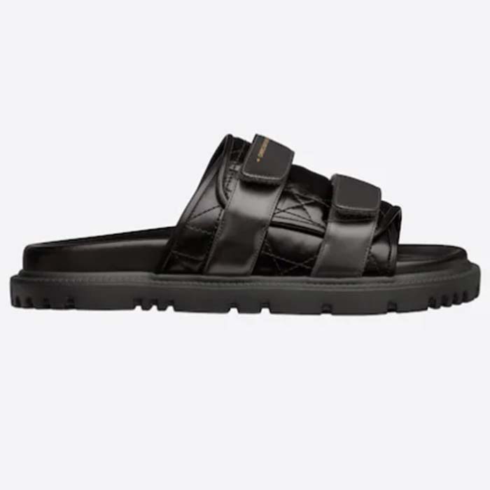 Dior Unisex CD Dio(r)Evolution Slide Black Quilted Cannage Calfskin