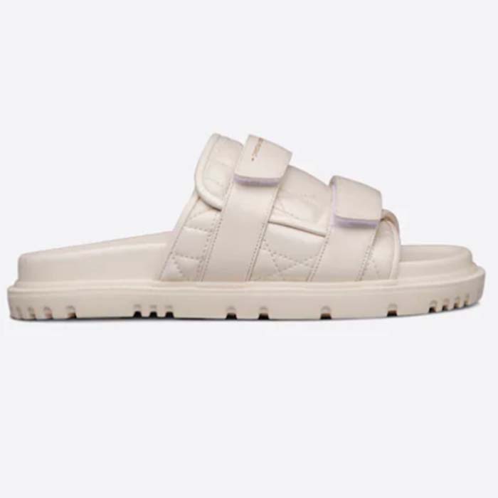 Dior Unisex CD Dio(r)Evolution Slide White Quilted Cannage Calfskin