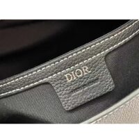 Dior Unisex CD Gallop Backpack Black Grained Calfskin Flap Front Saddle Flap (1)