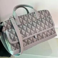 Dior Unisex CD Hit The Road Pet Carrier Bag Gray Diamond Canvas Smooth Calfskin (3)