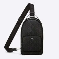 Dior Unisex CD Mini Rider Sling Bag Black CD Diamond Canvas