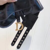 Dior Unisex CD Saddle Belt Black Smooth Calfskin 13.5 CM