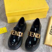 Fendi Women FF Fendigraphy Black Leather loafers 5 Cm Heel (11)