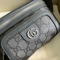 Gucci GG Unisex Ophidia Belt Bag Grey Black GG Supreme Canvas Double G (1)