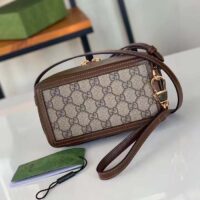 Gucci Unisex GG Mini Bag Interlocking G Beige Ebony GG Supreme Fabric (9)