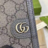 Gucci Unisex GG Ophidia Card Case Grey Black Supreme Canvas Double G (1)