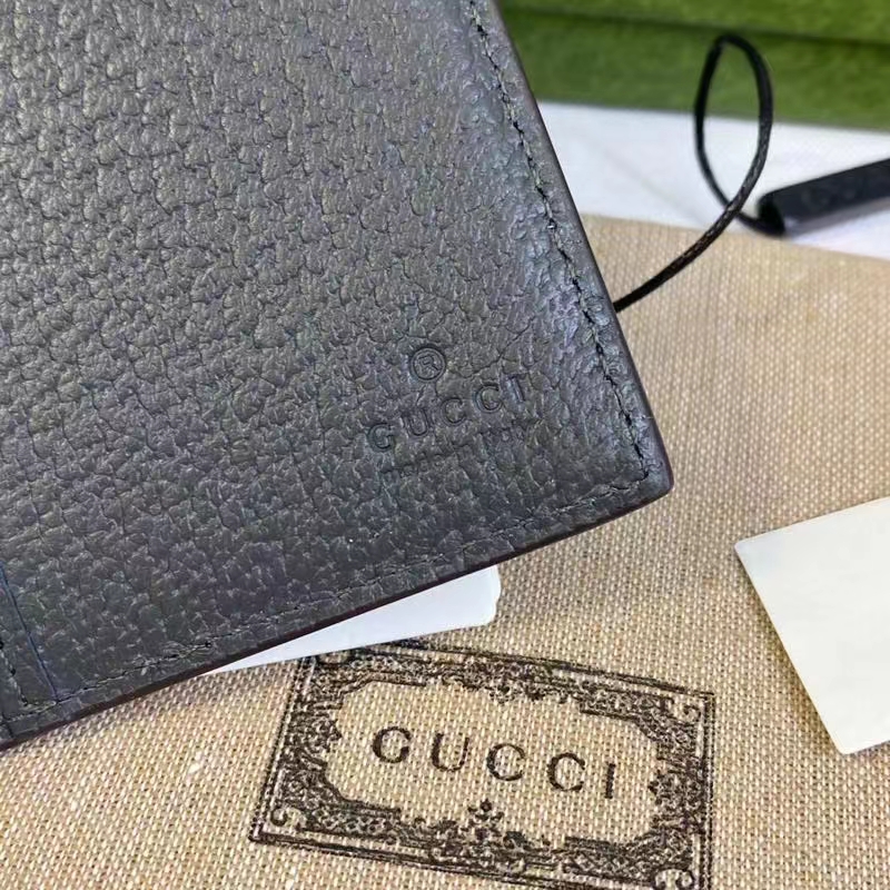 Gucci Unisex GG Ophidia Card Case Grey Black Supreme Canvas Double G (9)