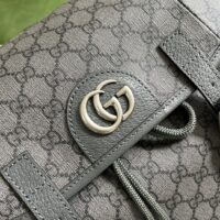 Gucci Unisex Ophidia GG Medium Backpack Grey Black GG Supreme Canvas (2)