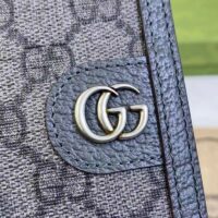 Gucci Unisex Ophidia GG Wallet Grey Black Supreme Canvas Double G (4)