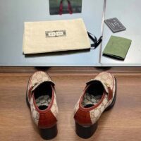 Gucci Women Loafer Interlocking G Beige Ebony Original GG Canvas Mid 5 Cm Heel (2)