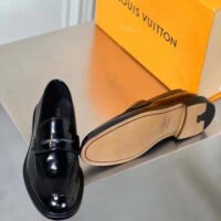 Louis Vuitton LV Men Vendome Flex Loafer Black Waxed Calf Leather Monogram Canvas (10)