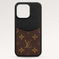 Louis Vuitton LV Unisex IPhone 14 Pro Max Pallas Bumper Monogram Canvas Black Calf (1)