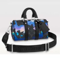 Louis Vuitton LV Unisex Keepall Bandoulière 25 Sunrise Eclipse Reverse Coated Canvas (6)