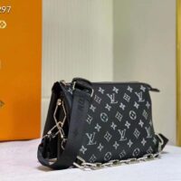 Louis Vuitton LV Women Coussin BB Handbag Black Glass Beads Polyester Satin (3)