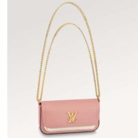 Louis Vuitton LV Women Lockme Tender Pochette Trianon Pink Quartz White Grained Calf (3)