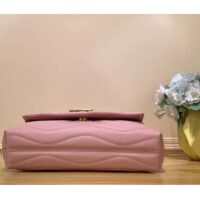 Louis Vuitton LV Women New Wave Chain Bag MM Handbag Pink Smooth Cowhide (13)