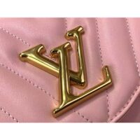 Louis Vuitton LV Women New Wave Chain Bag MM Handbag Pink Smooth Cowhide (13)