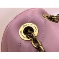 Louis Vuitton LV Women New Wave Chain Bag MM Handbag Pink Smooth Cowhide (13)