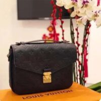 Louis Vuitton LV Women Pochette Métis Bag Black Monogram Grained Cowhide Leather (4)