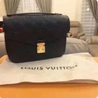 Louis Vuitton LV Women Pochette Métis Bag Black Monogram Grained Cowhide Leather (4)