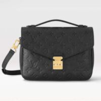 Louis Vuitton LV Women Pochette Métis Bag Black Monogram Grained Cowhide Leather (4)