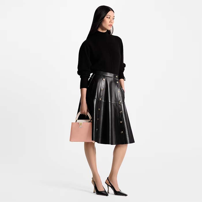Louis Vuitton LV Women Sparkle Slingback Pump Black Calf Leather 9.5 Cm Heel (10)