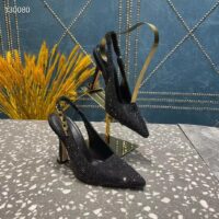 Louis Vuitton LV Women Sparkle Slingback Pump Black Strass Elasticized 9.5 Cm Heel (10)