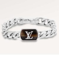 Louis Vuitton Unisex LV Shades Bracelet Brown Metal Silver-Colour Finish (4)