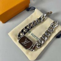 Louis Vuitton Unisex LV Shades Bracelet Brown Metal Silver-Colour Finish (4)