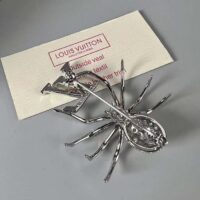 Louis Vuitton Unisex LV Spider Brooch Black Metal Black Ruthenium-Colour Finish Strass (5)