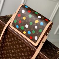 Louis Vuitton Unisex LVxYK Dauphine MM Monogram Coated Canvas 3D Painted Dots Print (1)