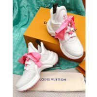 Louis Vuitton Women LV Archlight Sneaker Pink Mix Materials Monogram Ribbon Laces (1)