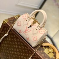 Louis Vuitton Women LV Speedy Bandouliere 20 Handbag Pink Monogram Empreinte Embossed Cowhide (1)