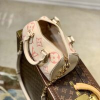 Louis Vuitton Women LV Speedy Bandouliere 20 Handbag Pink Monogram Empreinte Embossed Cowhide (1)