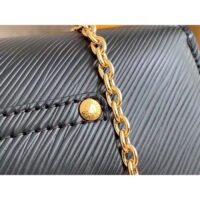 Louis Vuitton Women LV Twist Belt Chain Pouch Black Epi Grained Cowhide Leather (10)