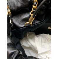 Chanel Women CC 22 Mini Handbag Shiny Crumpled Calfskin Gold-Tone Metal Black (6)