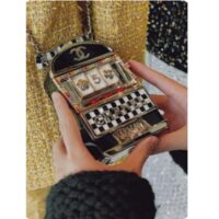 Chanel Women CC Slot Machine Minaudiere Resin Strass Imitation Pearl Gold-Tone Metal (5)