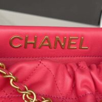 Chanel Women CC Small Bucket Bag Lambskin Resin Gold-Tone Metal Pink (1)