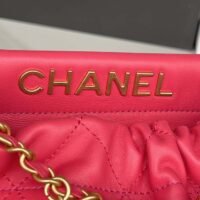 Chanel Women CC Small Bucket Bag Lambskin Resin Gold-Tone Metal Pink (1)